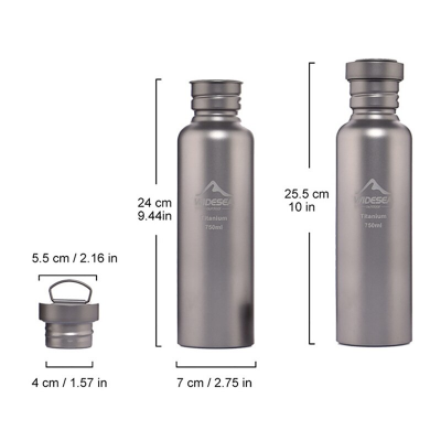 Титановая походная бутылка Widesea WSTM-750ml