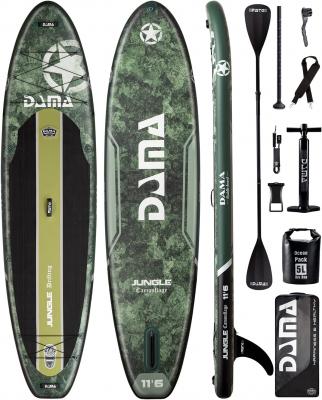 Надувная SUP-доска DAMA GREEN 11'6" 350x86x15 см, полный комплект