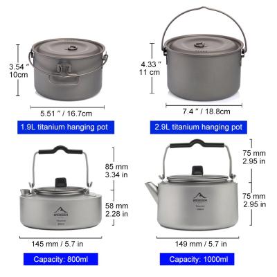 Туристический кухонный набор из титана WSTCS-2900-1