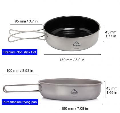 Туристический кухонный набор из титана WSTCS-2900-1