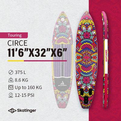 Надувная двухслойная SUP-доска SKATINGER CIRCE 11'6"x32"x6" 350*81*15CM