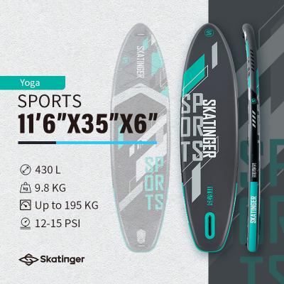 Надувная двухслойная SUP-доска SKATINGER SPORTS 11'6"x35"x6" 350*88*15CM 